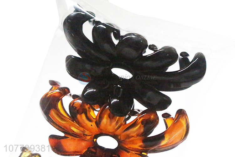 Latest Flower Design Plastic Hair Clip Hair Claw Clip For Women