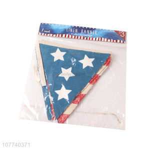Creative linen <em>pennant</em> pendant tie-dye flag decoration strip