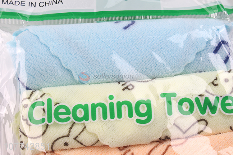 Best selling colourful soft cleaning towel with rabbit pattern