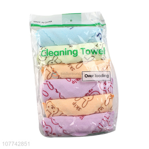 Best selling colourful soft cleaning towel with rabbit pattern