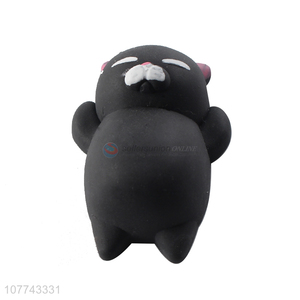 Best seller black cartoon sleeping animal toy elastic vent toy