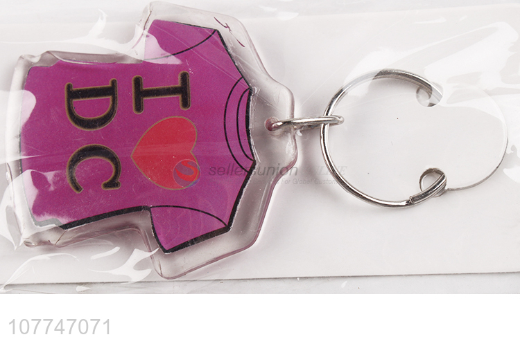 Lovely Design Acrylic T-Shirt Shape Pendant Key Chain Fashion Keychain
