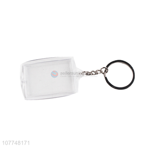 Low Price Plastic Key Chain Popular Photo Frame Key Ring