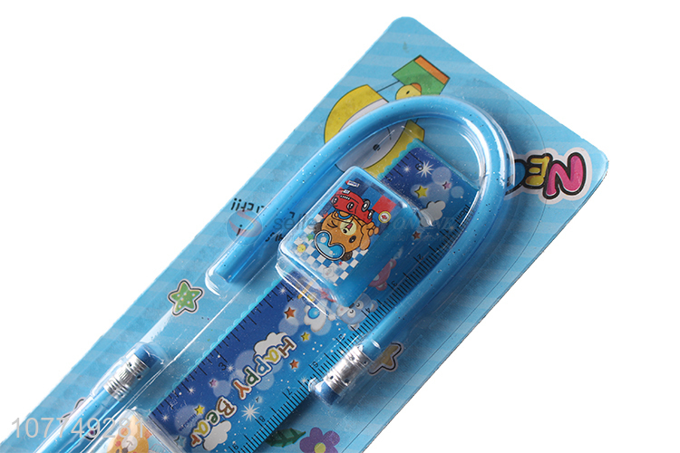 High-quality soft-hearted pencil eraser rule stationery set