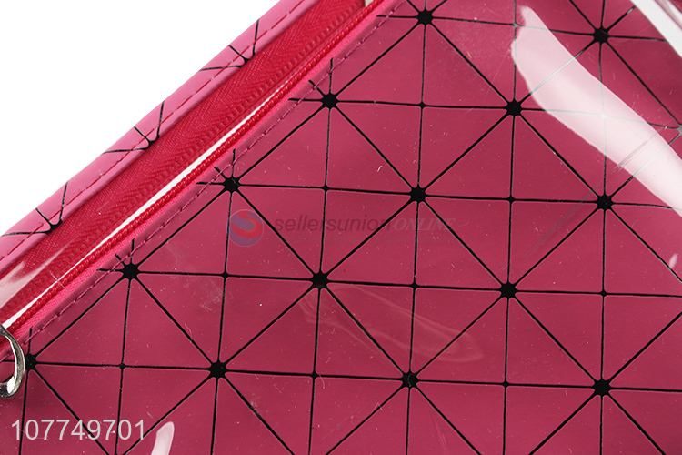 Fashion geometric transparent handbag bag lady cosmetic bag set