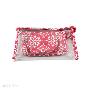 Creative red waterproof portable cosmetic large capacity storage bag set