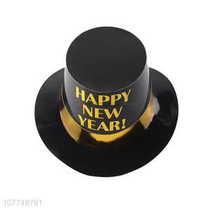 New arrival black and gold new year top hat for festival