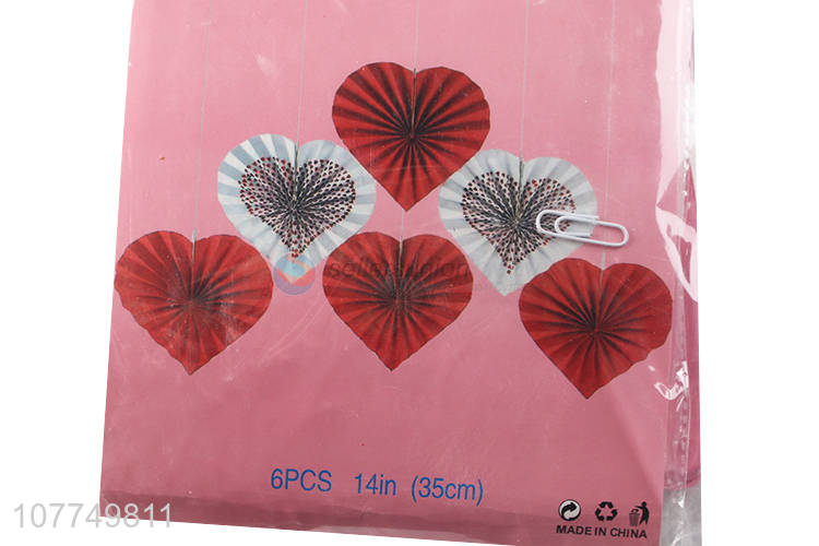 Festival decoration paper hanging heart shape for sale