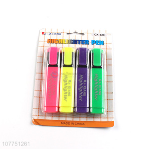 Hot selling 3 colors highlighter pens fluorescent pen set