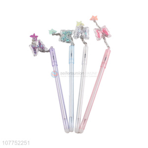 Factory price butterfly pendant gel ink pen kawaii sequin gel pens