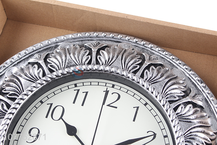 Imitation metal retro home living room decoration quartz wall clock