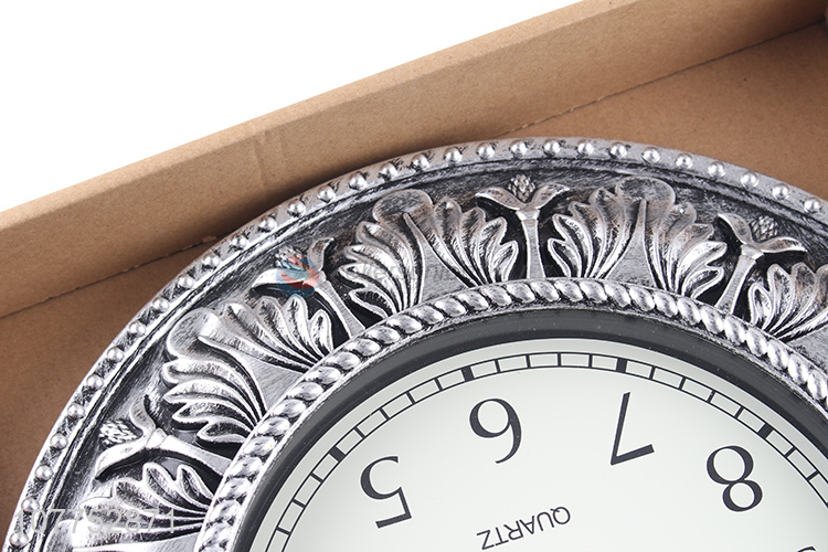 Imitation metal retro home living room decoration quartz wall clock