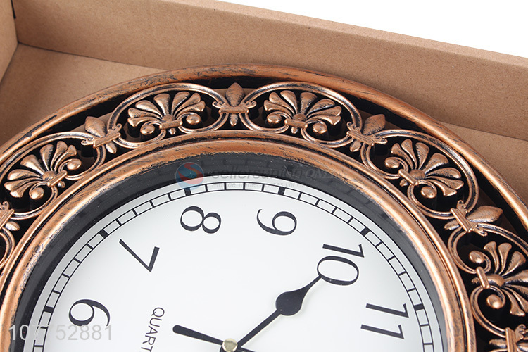 High quality golden apartment decoration wall clock crafts
