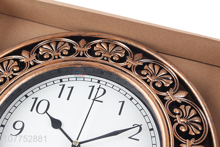 High quality golden apartment decoration wall clock crafts