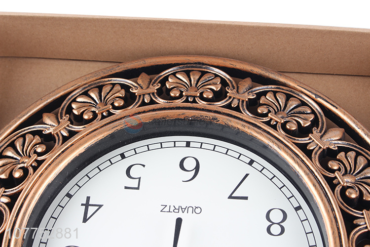 High quality golden apartment decoration wall clock crafts