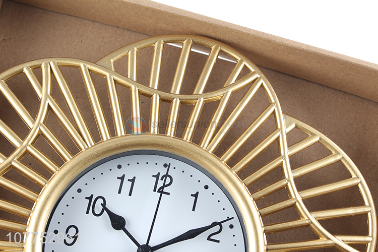 Creative design art flower type clock silent quartz wall clock