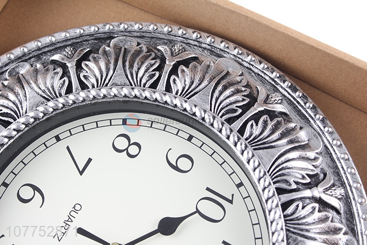 Imitation metal retro home living room decoration quartz wall clock