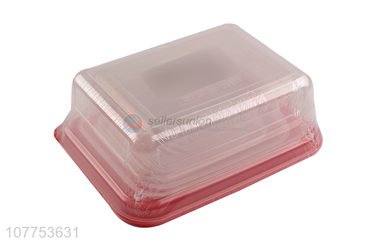 Fashion 5 Pieces Rectangle Crisper Plastic Preservation Box Set