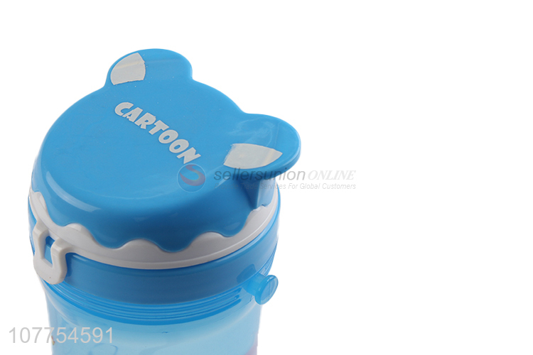 Best Sale Cartoon Printing Plastic Water Bottle Straw Cup