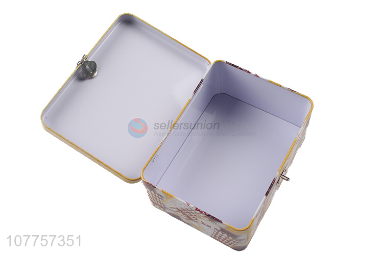 Wholesale 3 Pieces Collectable Tin Box With Lock Storage Box Set