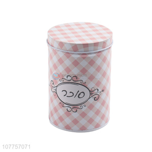 Custom Cylindrical Storage Box Fashion Tin Can Tea Jar