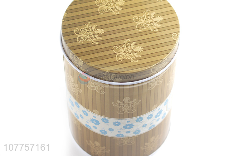 Good Quality Cylindrical Tin Can Storage Jar Tin Box