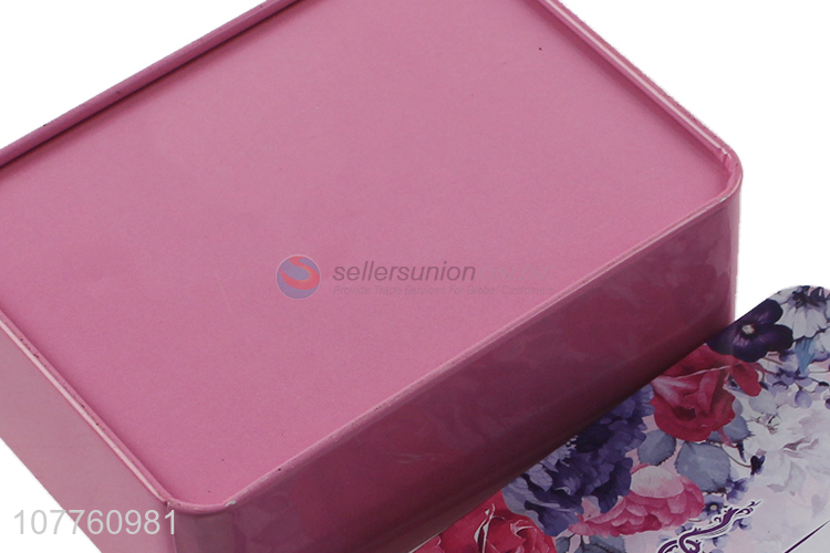 Hot selling candy box storage box rectangular printing tinplate box