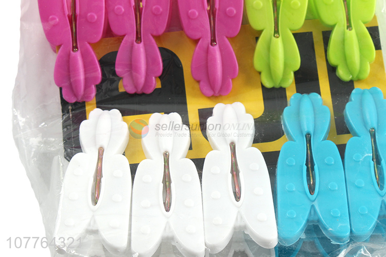 Wholesale 10 pieces plastic clothes pins outdoor drying clips