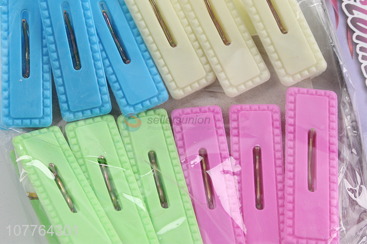 Best selling 12 pieces clothes clamps colorful clothes pegs