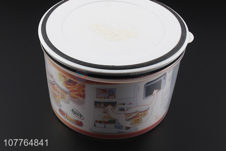 Best selling 4 pieces bpa free food containers pp preservation box