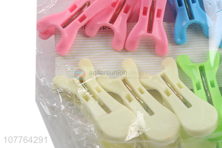 Hot sale 12 pieces plastic clothes pegs for home and laundry