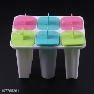 Factory direct sale 6 pieces popsicle mold ice sucker mold