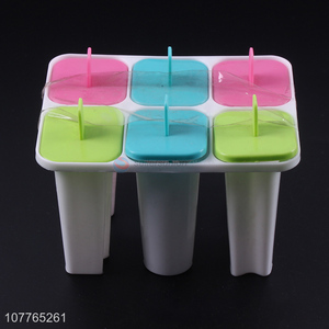 Factory direct sale 6 pieces popsicle mold ice sucker mold