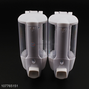 Factory direct sale wall mounted double liquid soap dispenser for hotel
