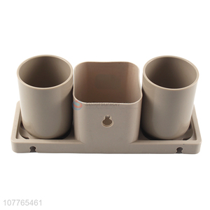 Good quality bathroom set plastic tooth mug set for family use