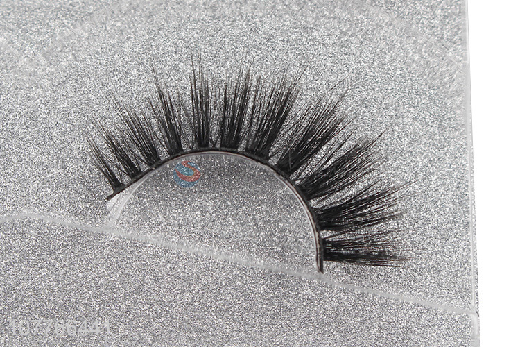 Wholesale mink hair makeup tools 3D long strip light gold false eyelashes