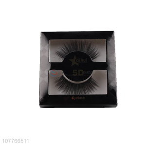 High quality handmade false eyelashes 5D square box black false eyelashes