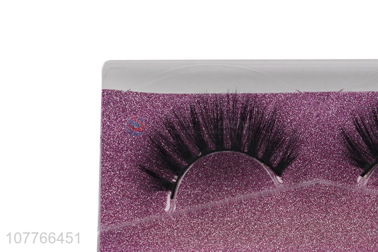 Wholesale natural soft 3D false eyelashes long strip powder false eyelashes