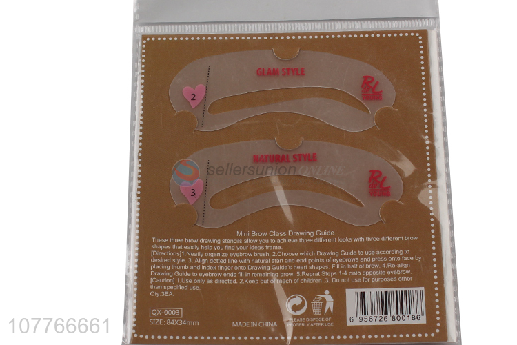 Hot selling lazy thrush aid thrush card eyebrow sticker