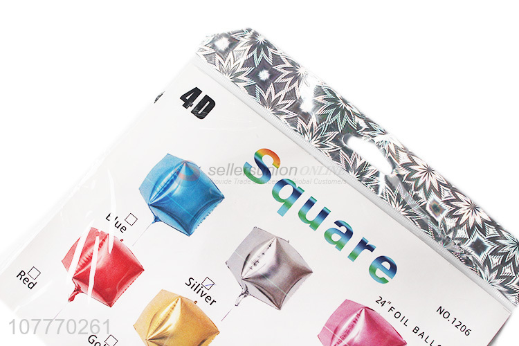 Factory supply cube foil balloon for party decoration