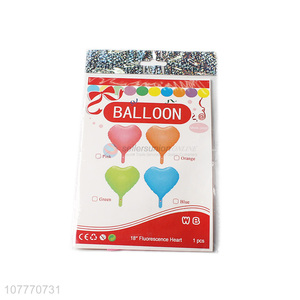 Creative design heart shape colourful foil balloon set