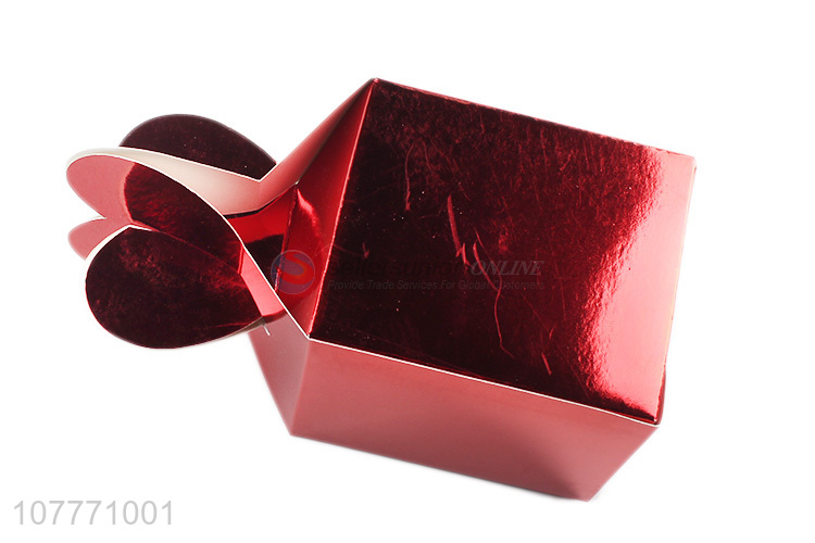 New arrival red paper candy packing box for wedding party