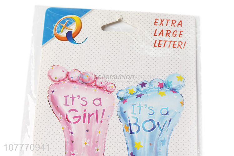New design twins boy&girl foot shape foil balloon