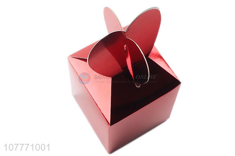 New arrival red paper candy packing box for wedding party
