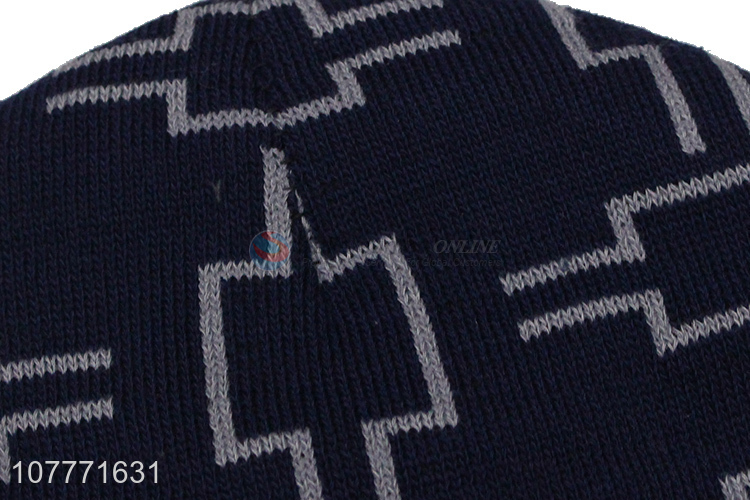High quality ski winter ear protection knitted woolen hat