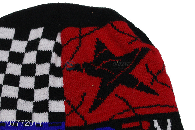 Fashion style warm outdoor sports toe cap winter knitted hat for men