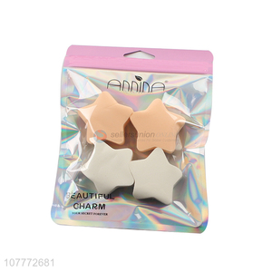 Top quality star shape cosmetic powder puff for sale