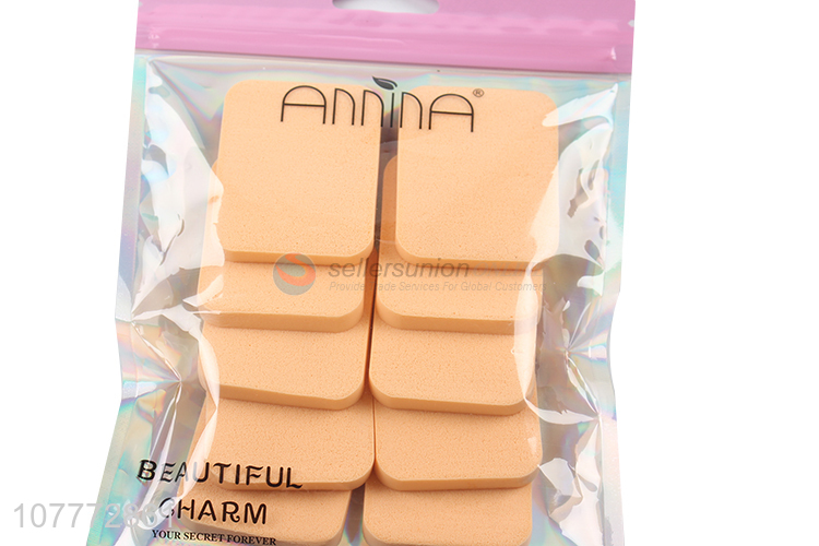 Factory price 10PCS lady cosmetic foundation powder puff