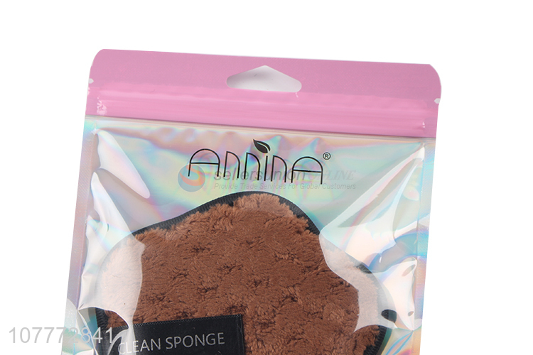 Best selling super soft brown cleaning powder puff