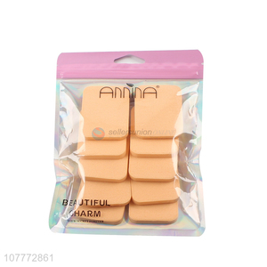 Factory price 10PCS lady cosmetic foundation powder puff